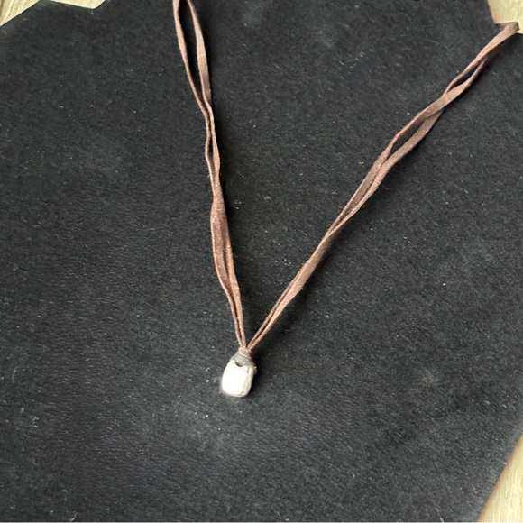 Chan Luu 925 Sterling Silver 15" Leather Necklace 3.47g - Picture 3 of 16